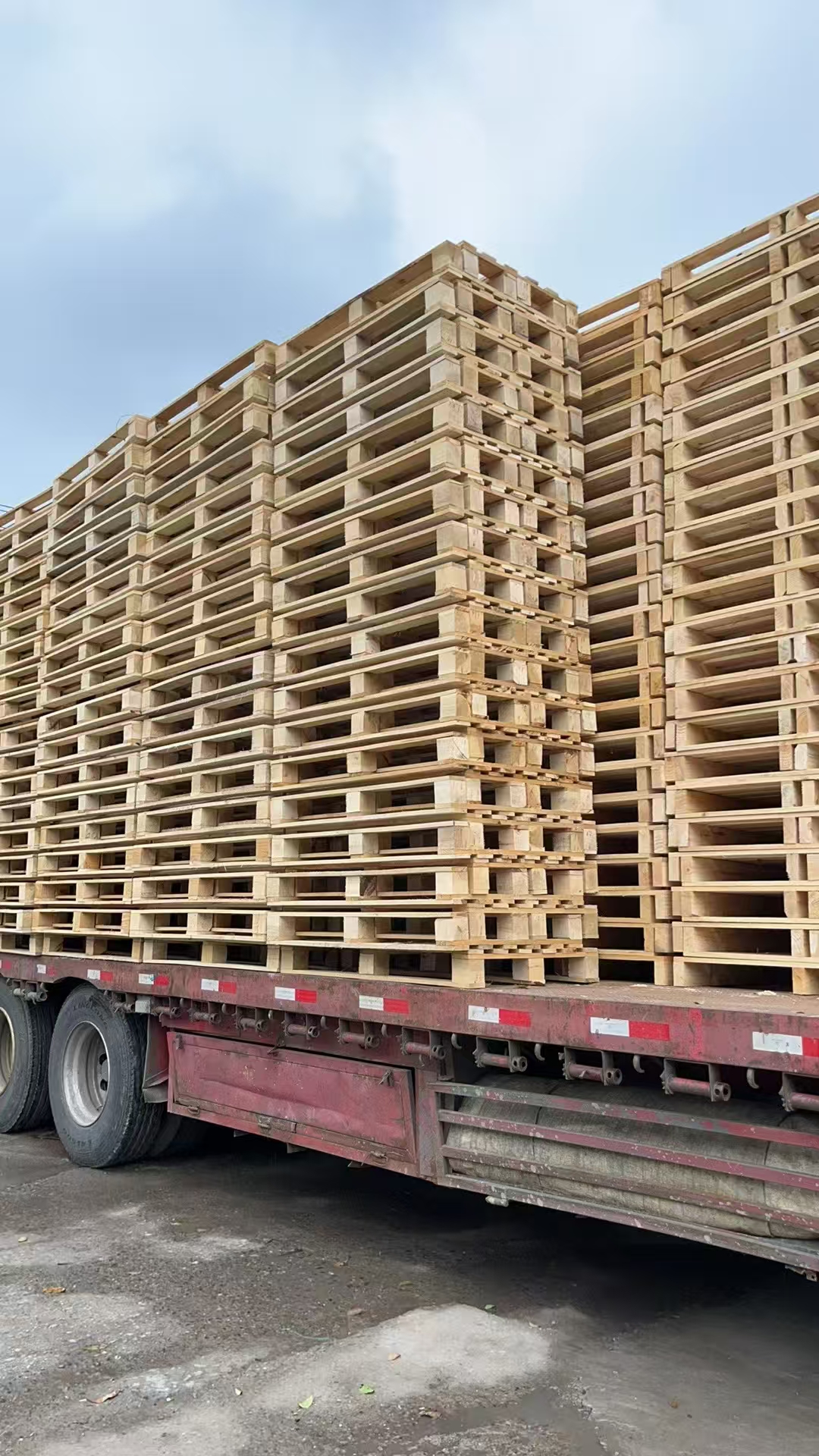 Pallets loaded on truck for shipping